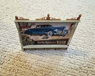LOT 107. A Hand Constructed HO Scale Model Billboard for Nash. Starting Bid $10.00