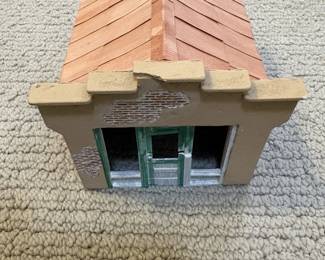 LOT 59. A Hand Constructed HO Scale Abandoned Tin Roof Shop. Starting Bid $25.00