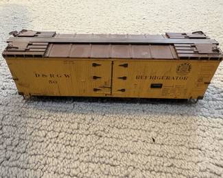LOT 39 A Hand Constructed HO Scale D&RGW Refrigerator Car. Starting Bid $45.00