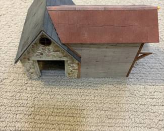 LOT 61. A Hand Constructed HO Scale Black Smithy and Horseshoeing. Starting Bid $35.00