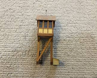 LOT 91. A Hand Constructed HO Scale Model Watch Tower. Starting Bid $30.00