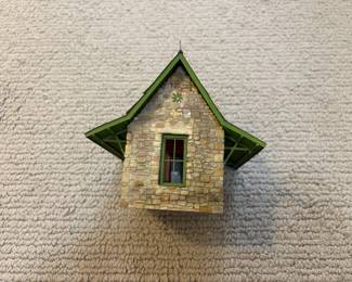 LOT 85 Scale Model Structure with Base and Outhouse. Starting Bid $45.00
