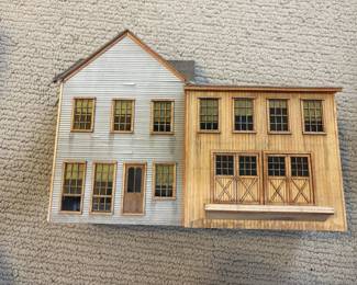LOT 99 A Hand Constructed HO Scale Model Facade. Starting Bid $50.00