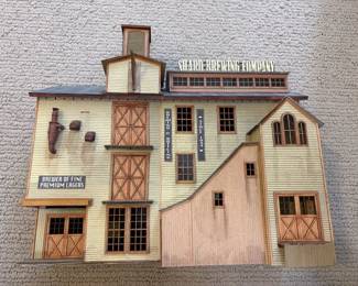LOT 65. An Extensive Hand Constructed HO Scale Shard Brewing Company Clapboard Brewery Building. Starting Bid $100.00