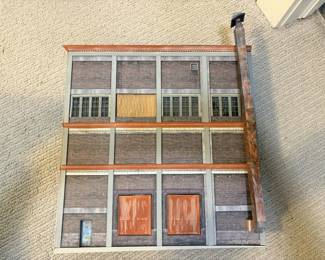 LOT 49. A Hand Constructed HO Scale Factory Warehouse Facade. Starting Bid $45.00