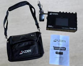 Azden FMX42a 4Channel Portable Field Mixer  Manual, Case  Power Supply