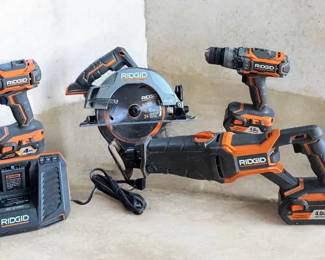 Ridgid 18 V Cordless Four Piece Combo