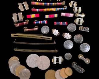 Vintage Military Insignia  French Coin Estate Collection  Sterling  N.S. Meyer