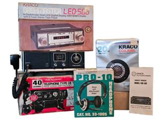 Rare Vintage CB Radio  Audio Lot  Realistic Navajo, Pro10, Kraco 8Track