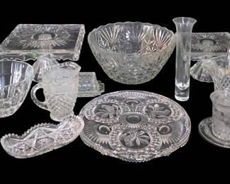 Interesting Array of Crystal  Glassware
