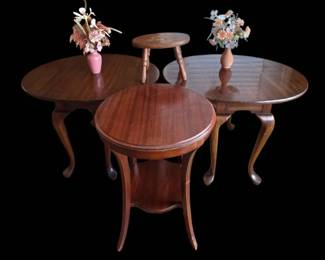 Classic Meets Rustic Charm Pennsylvania House Queen Anne Tables and Vintage Accents