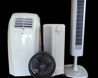 Ultimate Home Comfort Lot LG Portable AC, Lasko Tower, DeLonghi Heater  Holmes Fan