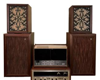 Complete Retro Audiophile Setup  Pioneer SX990, Ampex Deck  Canal Speakers