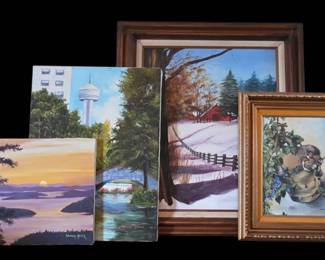 Estate Collection Original Signed Winona Alder Oil Paintings  Texas  Nature Scenes