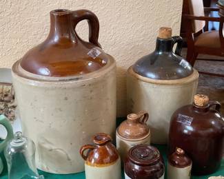 Primitive stoneware jugs 