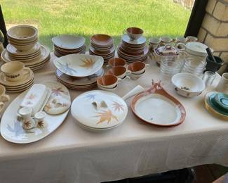 Variety of dishware