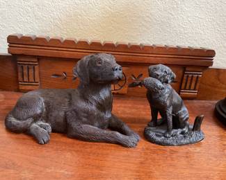 Labrador bronze/metal figurines 