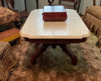 Marble top coffee table-33x24x18