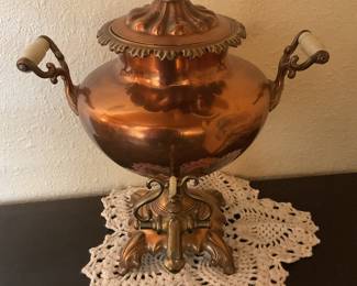London  brass & copper tea urn/samovar