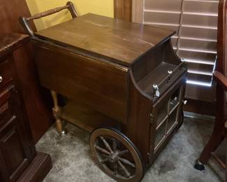 Wooden bar cart-34x18x30