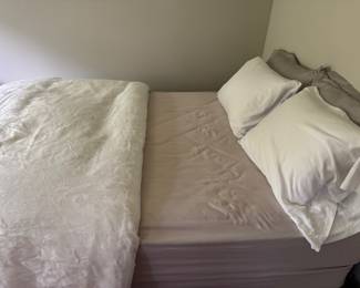 #45 - Queen size mattress bodypedic firm with boxspring (guest room mattress barely slept on)