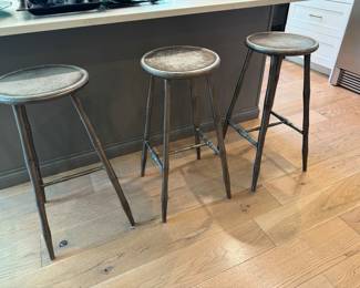 #32 - $200 each -Iron barstools 30"Hx16"W to the widest (designed by Martha Stewart for the special collection)