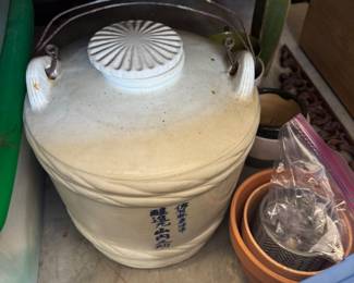#9 - $ -Antique Sake jar 1890-1915