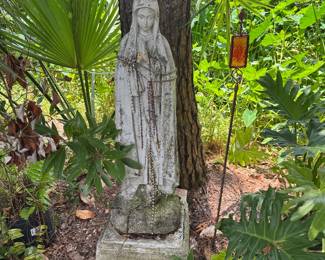 #43 - $ -Mary statue in yard 42Hx14x14 concrete