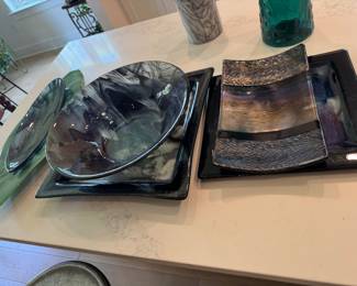 Kipula glass by Anita Conklin 6 pieces total $240 -