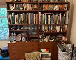 Mid-Century Danish Teak Wall Unit with Cabinet and Shelving