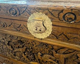 Carved Camphor Wood "Dragon" Chest