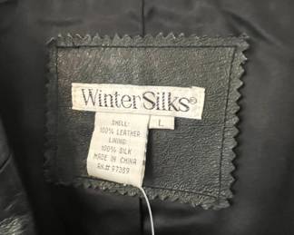 WinterSilks Women's Leather Blazer