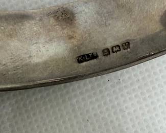 Victorian Sterling Silver Engraved Hinged Bangle Bracelet