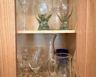 Assorted Crystal and Glassware Set with Anchor Hocking and Princess House Pieces