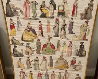 English Georgian Dress 1806-1820 Fashion Plate Print