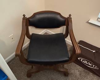 Savonarola Style Armchair with Carved Wood Frame and Upholstered Seat
