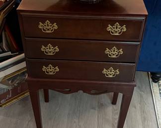 Chippendale Style Mahogany Three-Drawer Chest