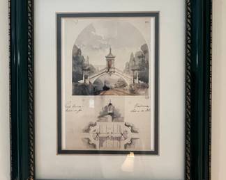 Architectural Study of a Bridge and Gatehouse - "Pont du chemin de fer"