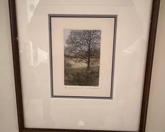Winter Tree Etching by W. T. Furman