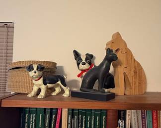 Vintage Cast Iron Boston Terrier Doorstop