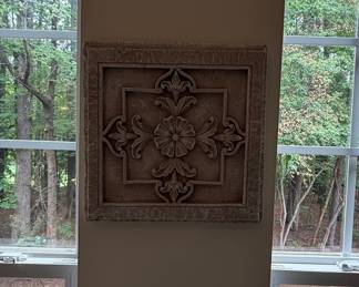 Decorative Wall Panel with Floral Medallion