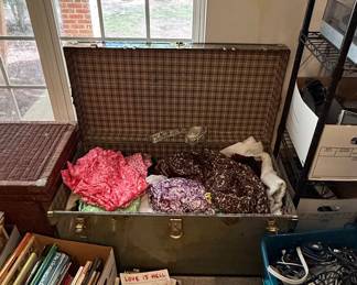 Vintage Plaid Lined Trunk