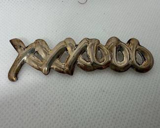 Sterling Silver "XOXO" Brooch