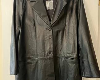 WinterSilks Women's Leather Blazer