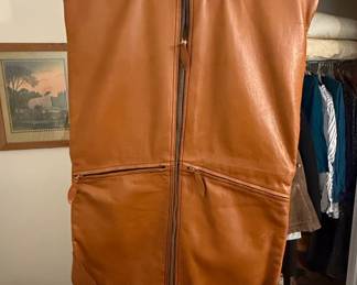 Vintage Leather Garment Bag