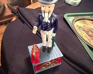 Cast Iron Uncle Sam Mechanical Bank