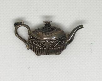 Vintage Sterling Silver Teapot Brooch