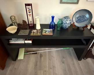 IKEA LACK Console Table with Assorted Decorative Objects