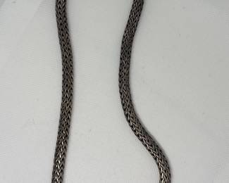 John Hardy Sterling Silver Woven Chain Necklace