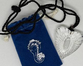 Waterford Crystal Heart Pendant Necklace with Pouch